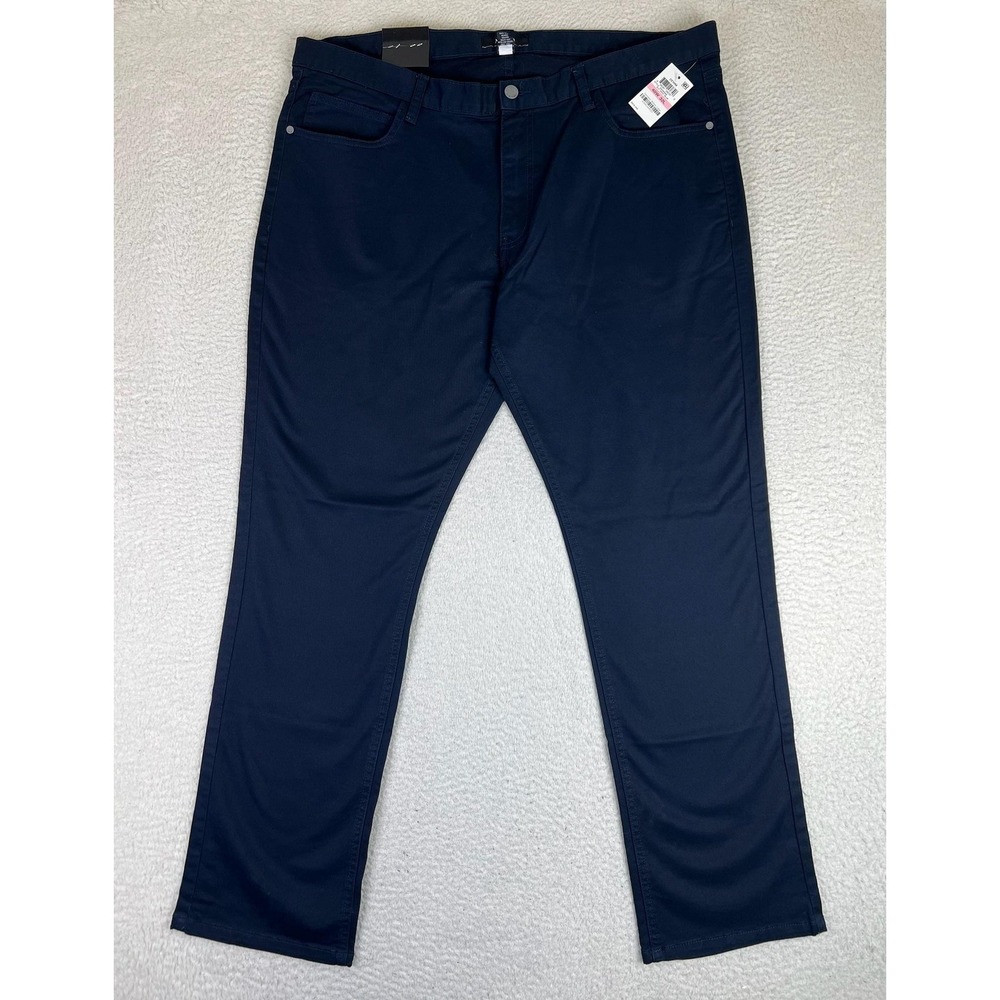 Alfani Jeans Mens 40x32 Deep Blue Straight Leg Stretch Denim Pants Dark Wash NWT
